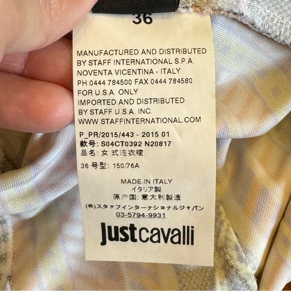 Just Cavalli Made in Italy Dress Multi Color Snakeskin Print Size 36 (US XS / 2) - Picture 16 of 16